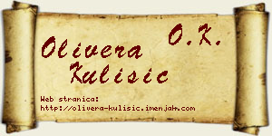 Olivera Kulišić vizit kartica